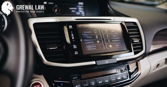 Center console of car